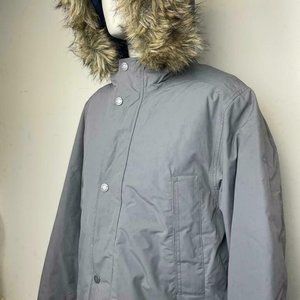 TIMBERLAND Men's Gray Waterproof Faux Fur Hooded Parka Jacket 8141J-039